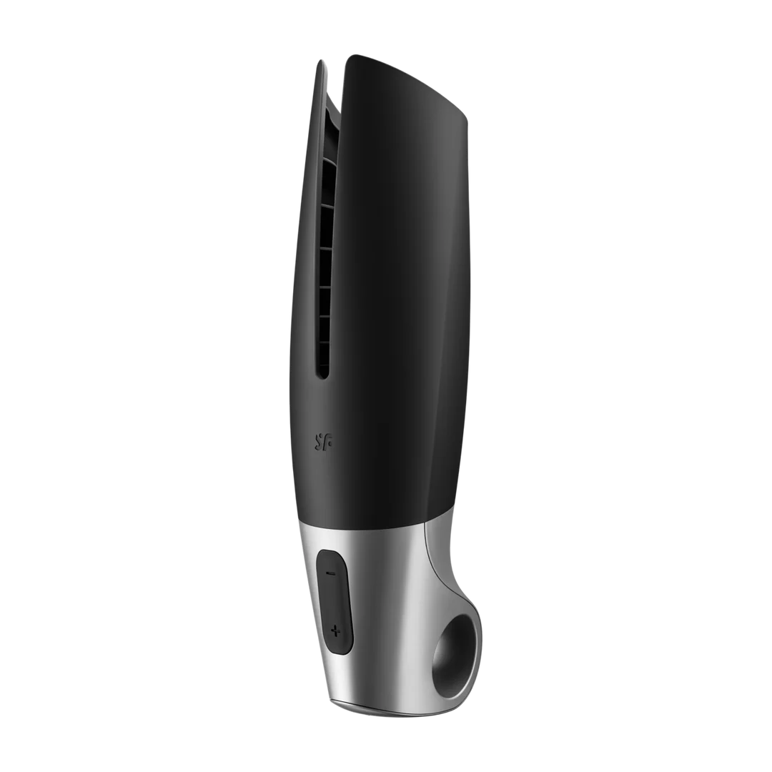 Masturbador vibrador con asa de anilla, negro - Imagen 5