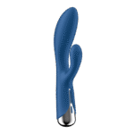 Vibrador tipo conejo Satisfyer con cabezal giratorio y vibraciones potentes, azul - Imagen 3