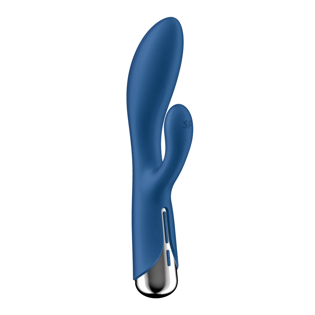 Vibrador tipo conejo Satisfyer con cabezal giratorio y vibraciones potentes, azul - Imagen 3