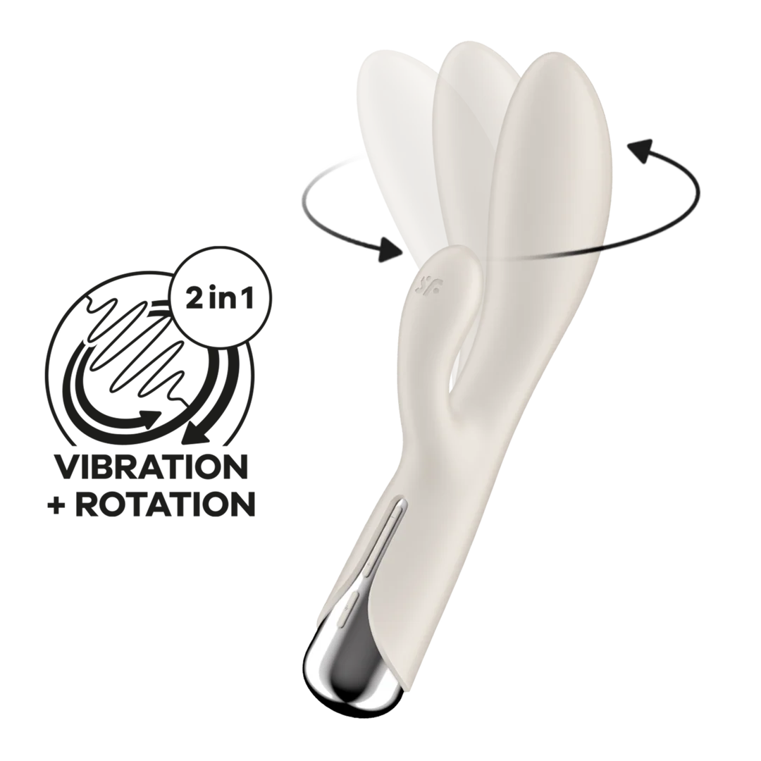 Vibrador tipo conejo Satisfyer con cabezal giratorio y vibraciones potentes, azul - Imagen 11