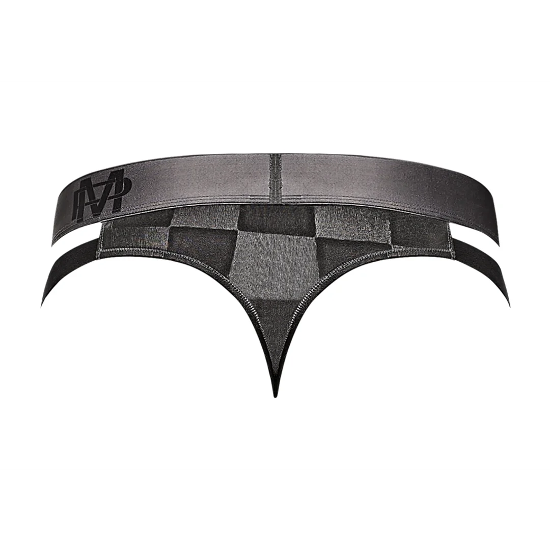 Tanga sexy con aberturas y estampado de cuadros para un look sensual – Male Power - Imagen 6