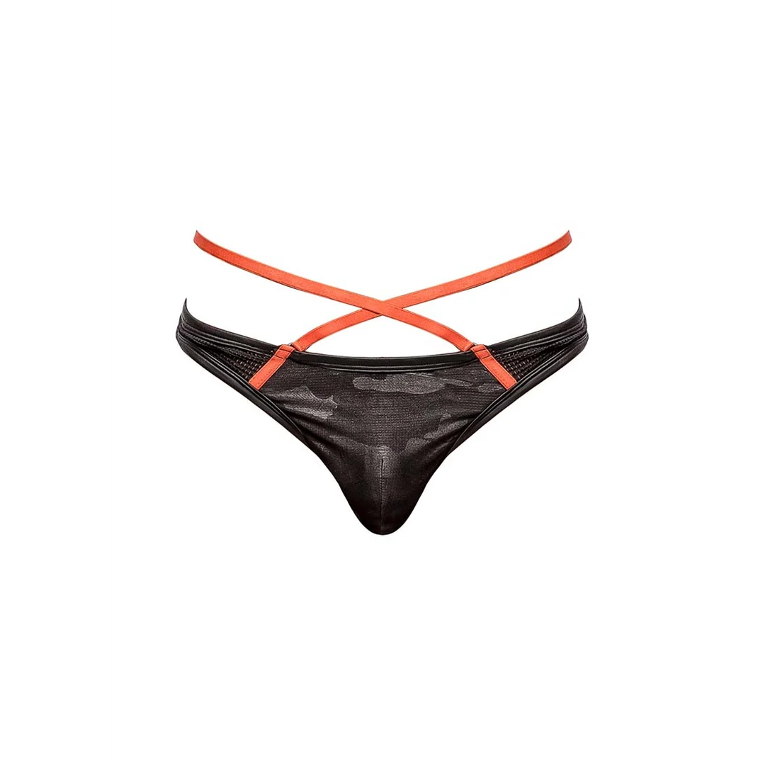Tanga sexy con tiras deportivas y paneles de red para un look atlético – LIN - Imagen 2