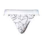 Tanga Male Power con estampado marmolado blanco - Imagen 2