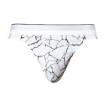 Tanga Male Power con estampado marmolado blanco - Imagen 6