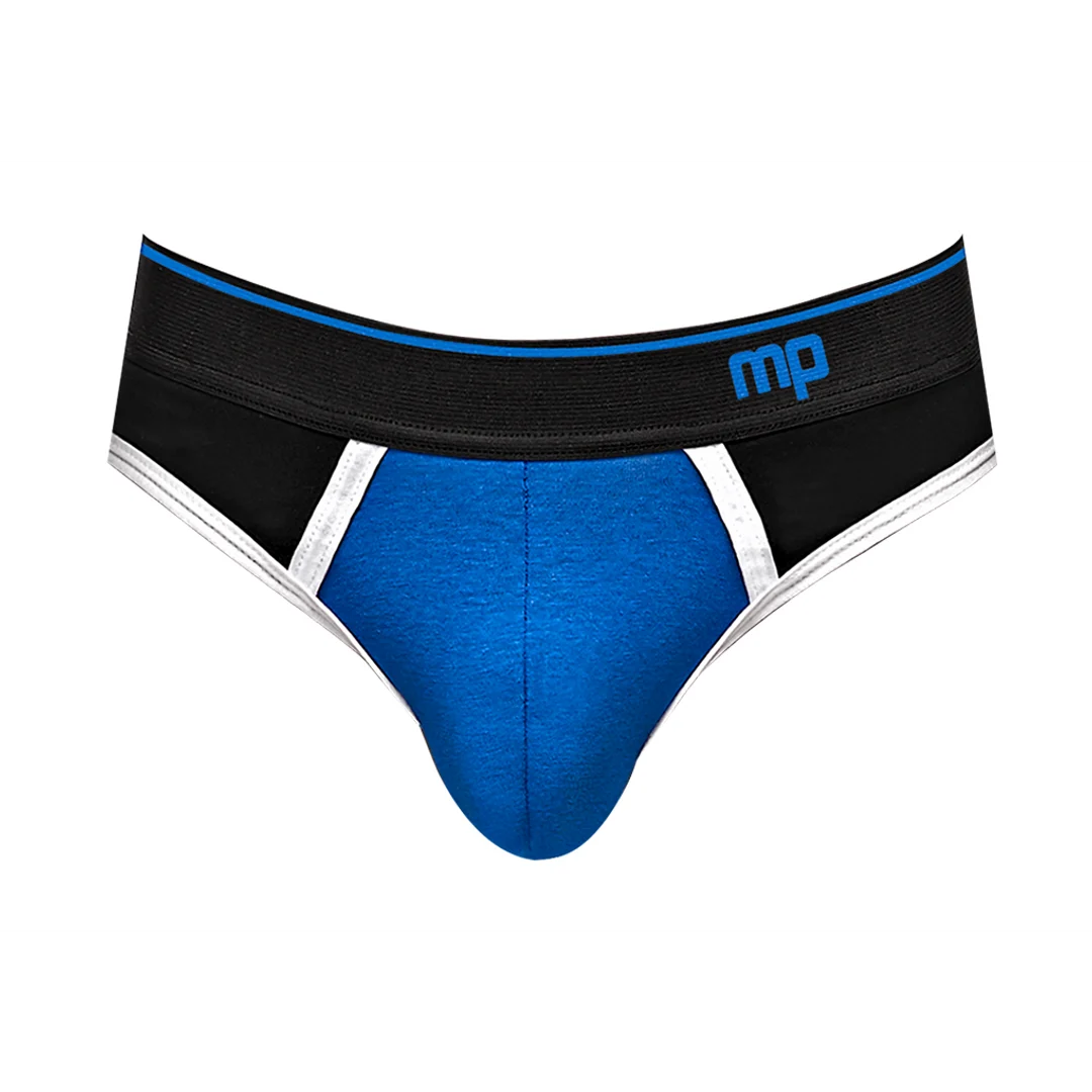 Male Power Panel Thong L/XL negro y rojo - Imagen 10