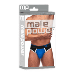 Male Power Panel Thong L/XL negro y rojo - Imagen 7