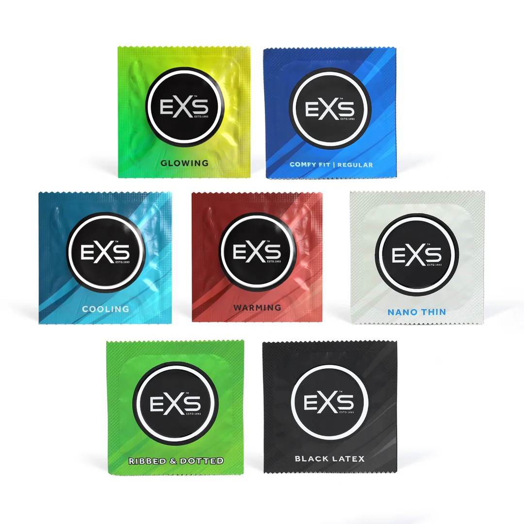 Pack variado de preservativos, 42 unidades, EXS - Imagen 1