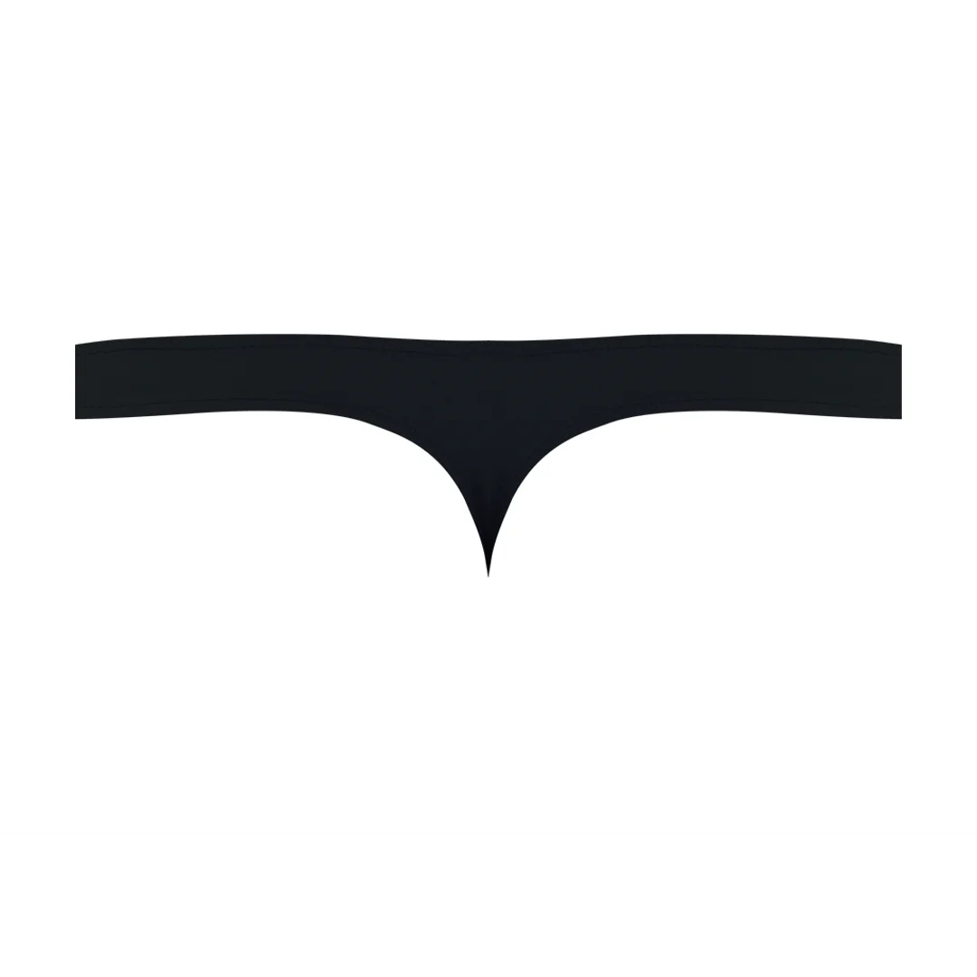 Tanga Bong de satén y spandex Male Power, negra - Imagen 5