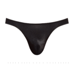 Tanga Bong de satén y spandex Male Power, negra - Imagen 10