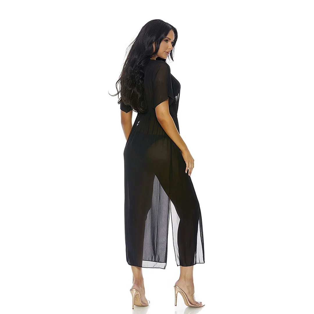Conjunto de bikini Tolu con kimono, negro, talla M - Imagen 7