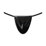 Tanga de hilo efecto mojado Male Power negro - Imagen 2
