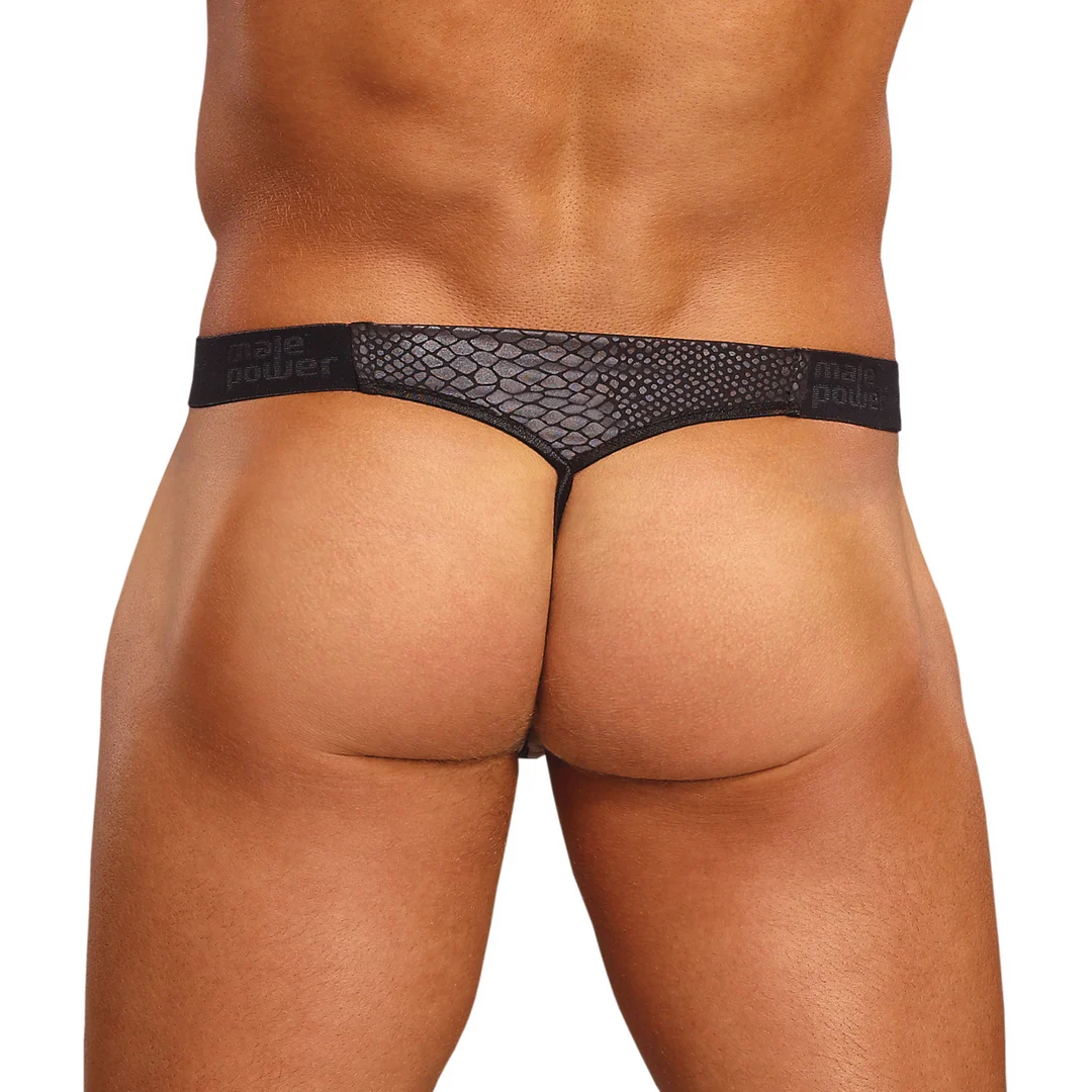Tanga micro de Male Power con anillo para el pene rojo - Imagen 3