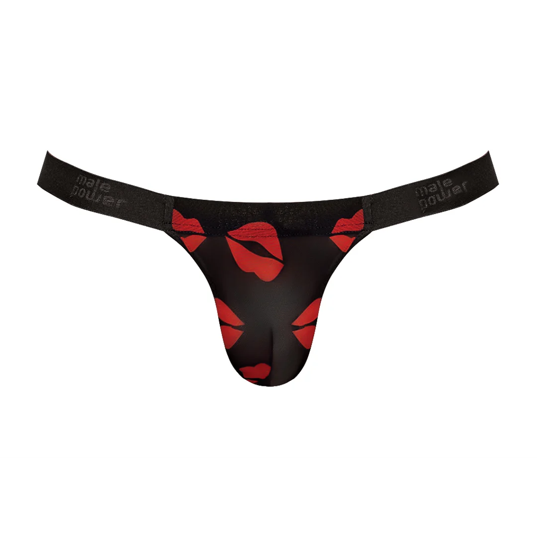 Male Power microtanga con anillo para el pene rojo - Imagen 10