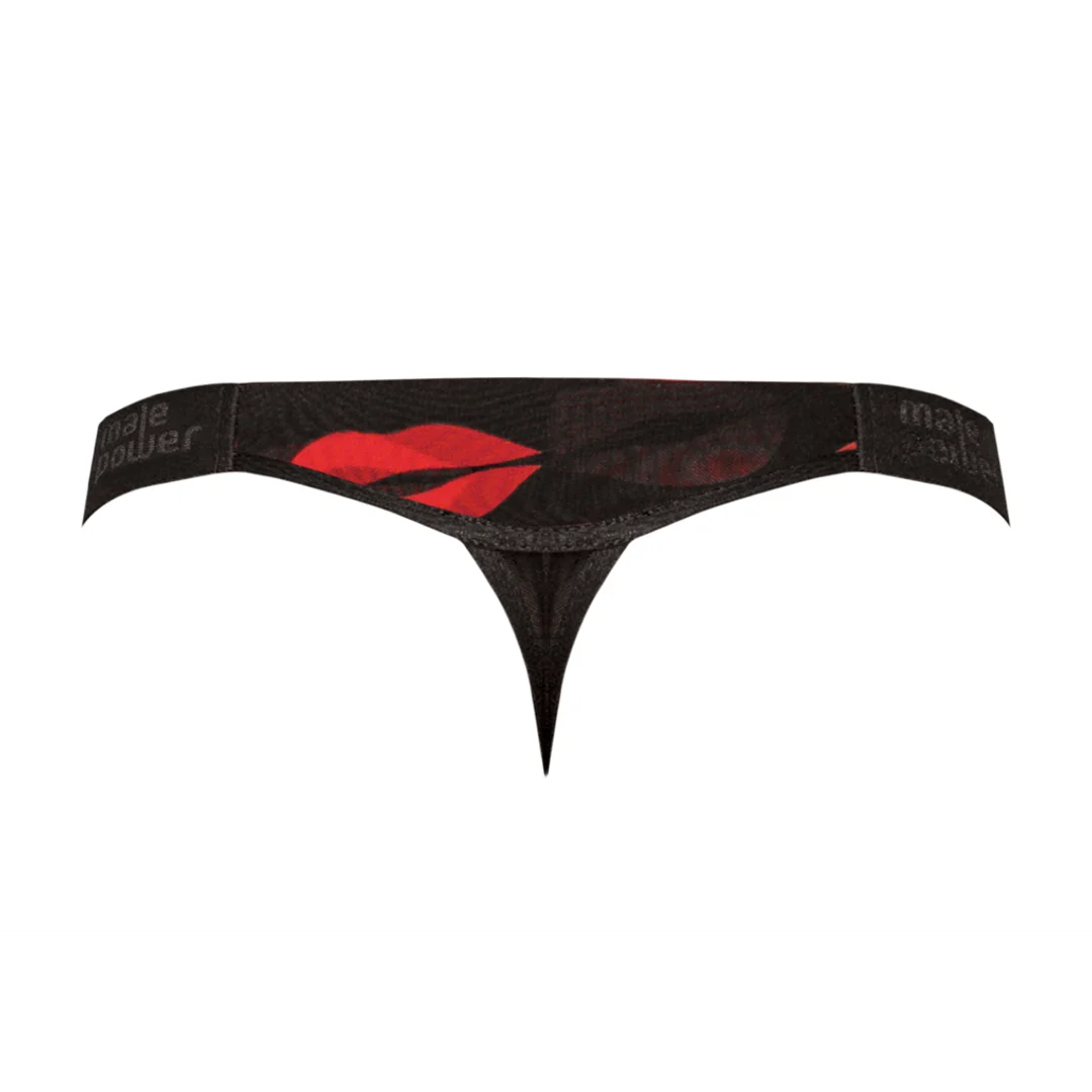 Male Power microtanga con anillo para el pene rojo - Imagen 11