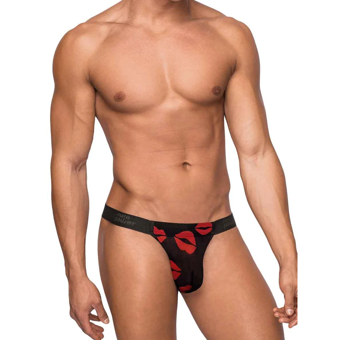 Male Power microtanga con anillo para el pene rojo - Imagen 12