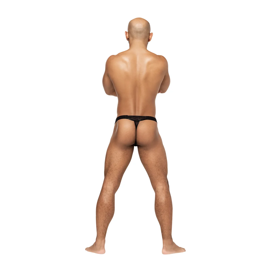 454279BKSM-5 Tanga masculina con corte en V y ajuste sexy para un look estilizado, Male Power - Imagen 1