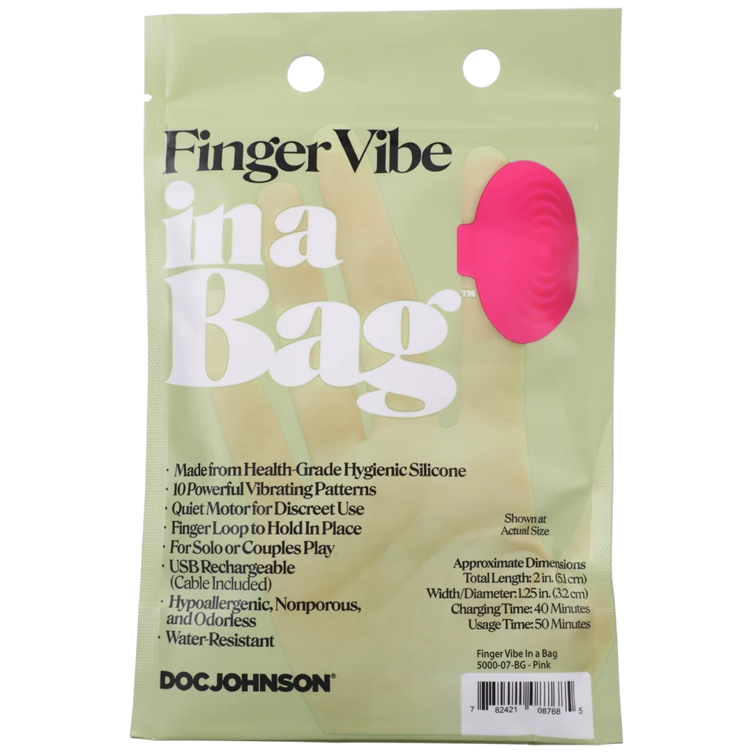 Doc Johnson vibrador de dedo rosa - Imagen 2