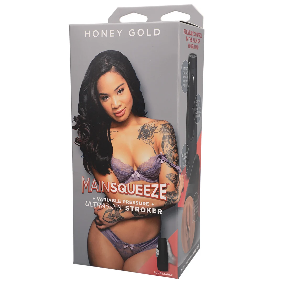 Masturbador vaginal con succión ajustable – Honey Gold - Imagen 3