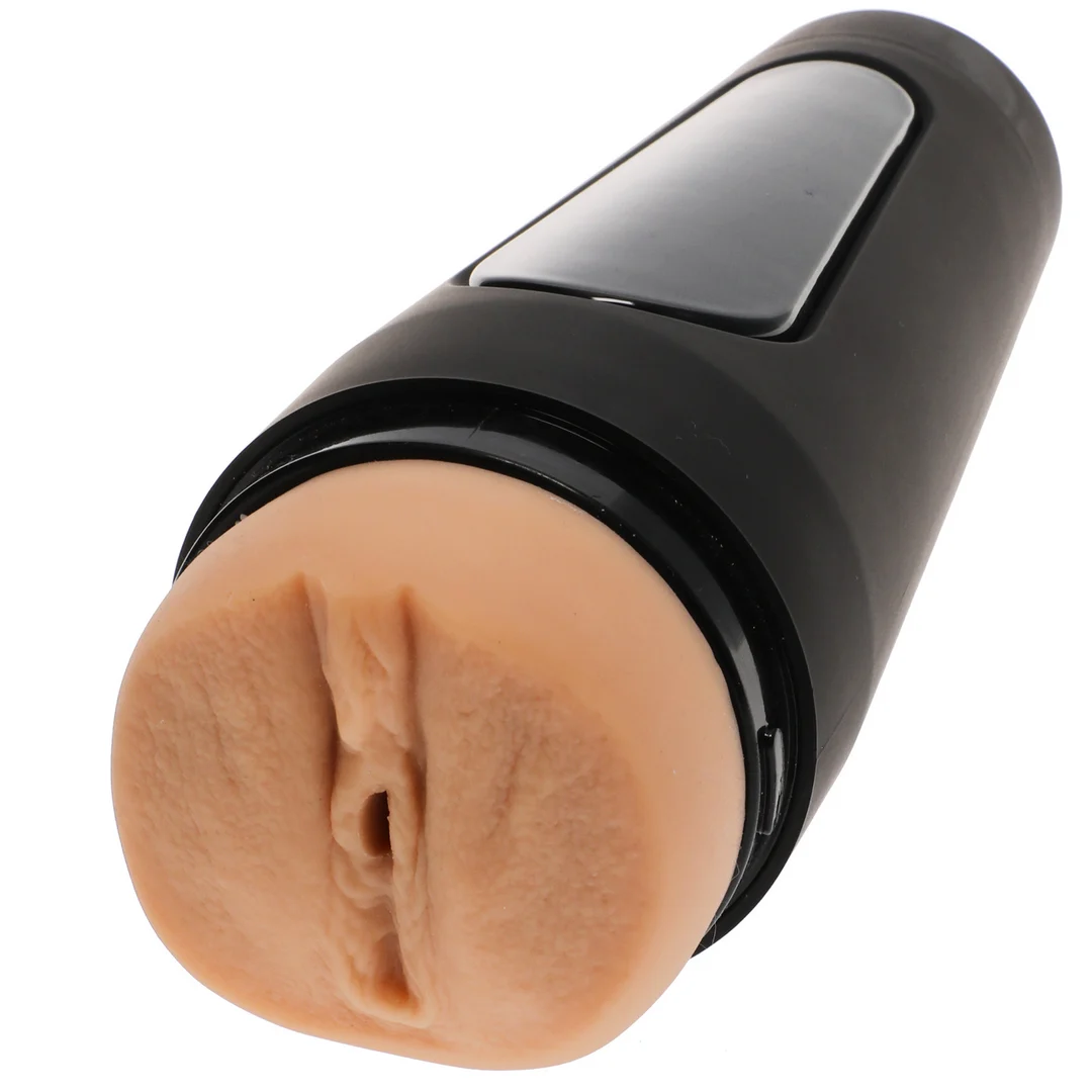 Masturbador vaginal con tapa de succión ajustable – Vainilla - Imagen 4