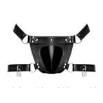 Tanga BDSM para hombre con cierre de castidad, para un look atrevido y ajustado - Male Power - Imagen 2