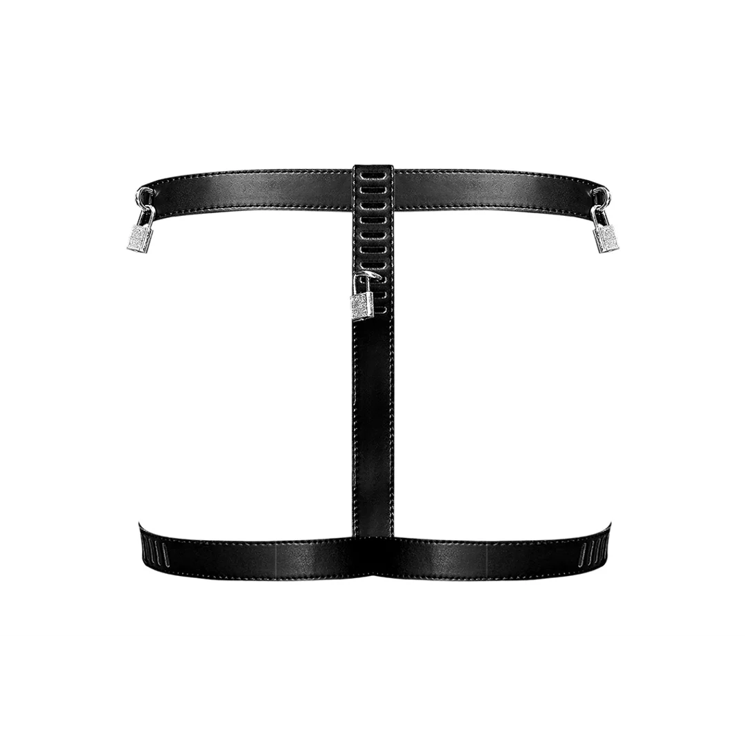 Tanga BDSM para hombre con cierre de castidad, para un look atrevido y ajustado - Male Power - Imagen 3