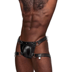 Tanga BDSM para hombre con cierre de castidad, para un look atrevido y ajustado - Male Power - Imagen 4