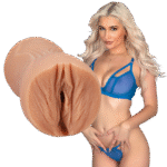 Masturbador vaginal con interior texturizado, color vainilla - Imagen 5