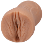 Masturbador vaginal con interior texturizado, color vainilla - Imagen 2