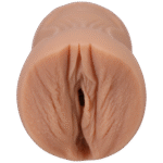 Masturbador vaginal con interior texturizado, color vainilla - Imagen 3