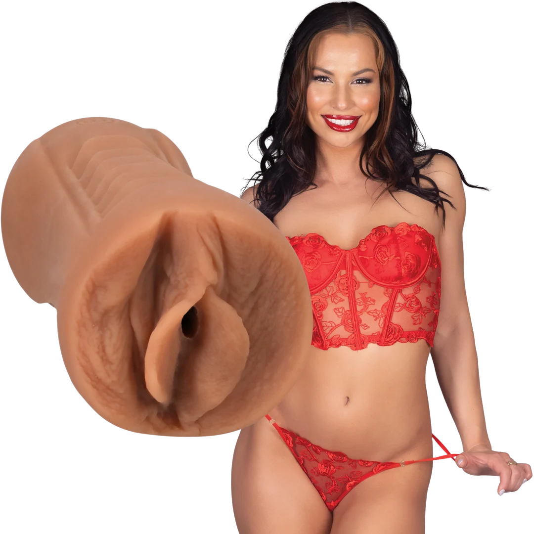 Masturbador vaginal con textura realista, Caramel - Imagen 5