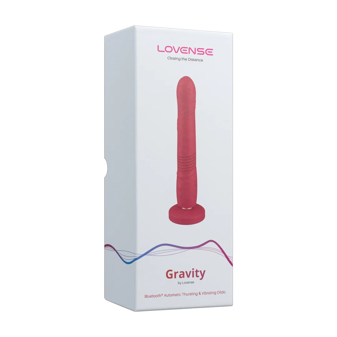 Vibrador con movimientos de empuje y vibración controlados por app, rojo Lovense Lovense - Imagen 1