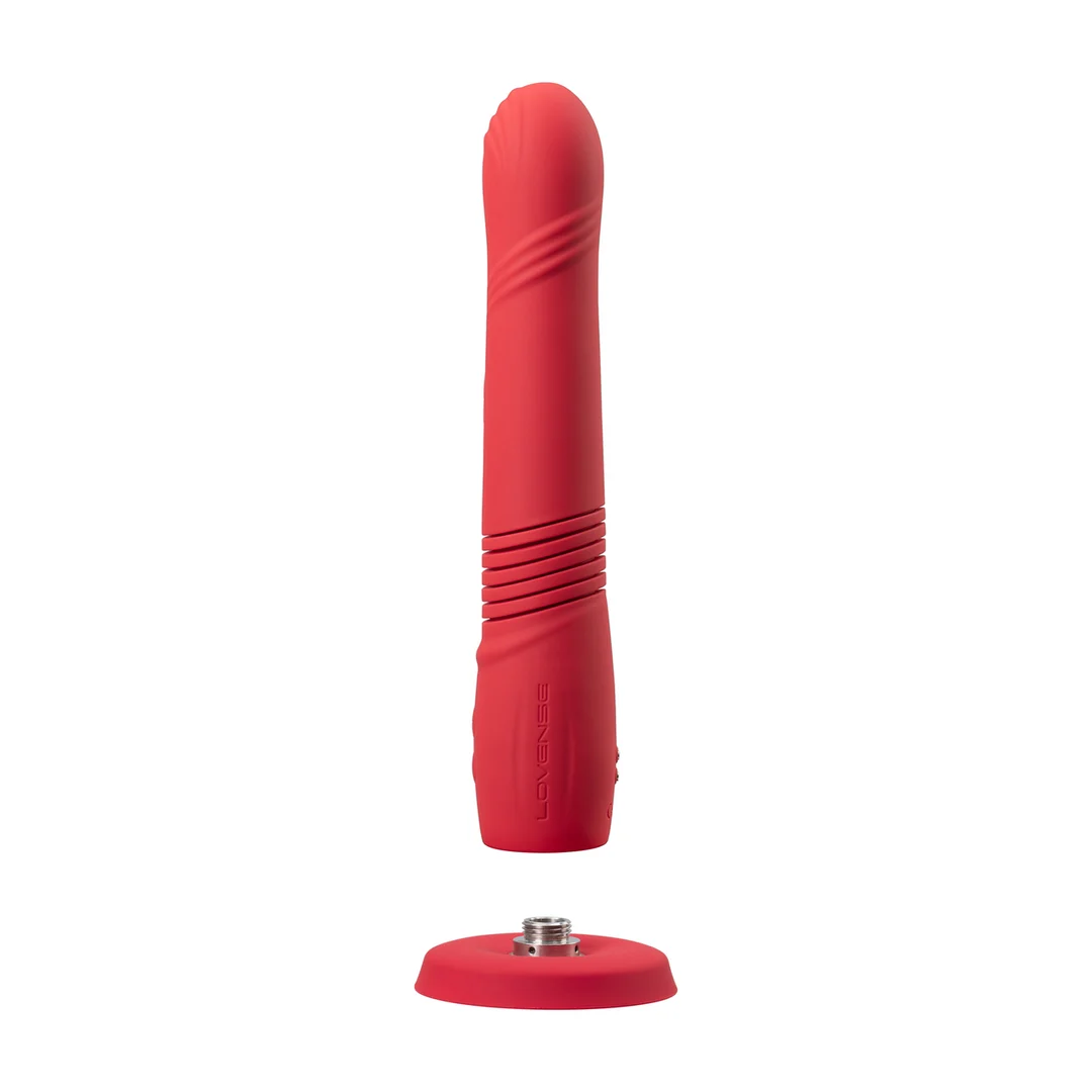Vibrador con movimientos de empuje y vibración controlados por app, rojo Lovense Lovense - Imagen 5