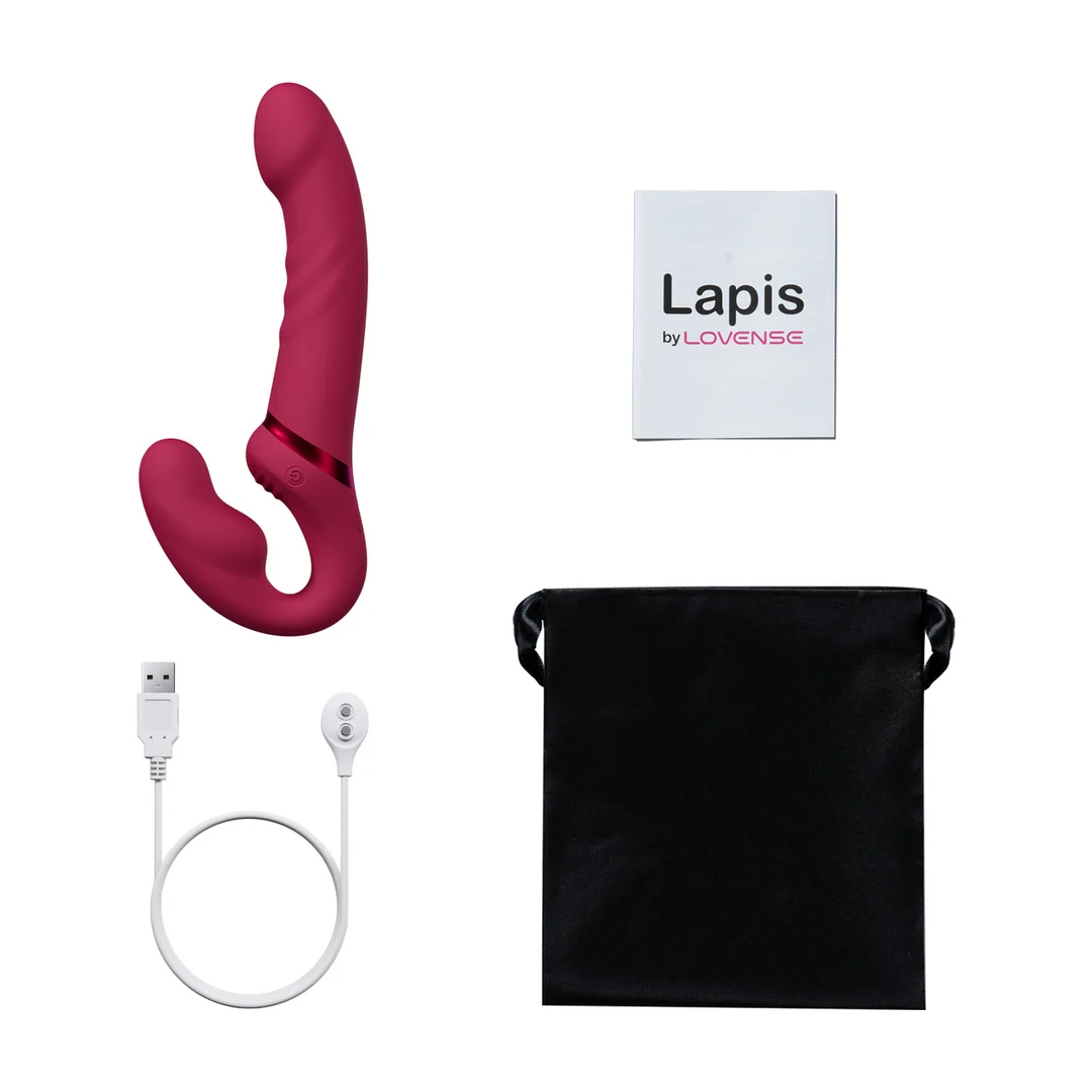 Dildo doble sin arnés con cuello ajustable – Lapis - Imagen 6