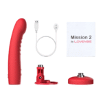 Vibrador Touch-Sense con ventosa, manos libres – Lovense rojo Lovense - Imagen 5