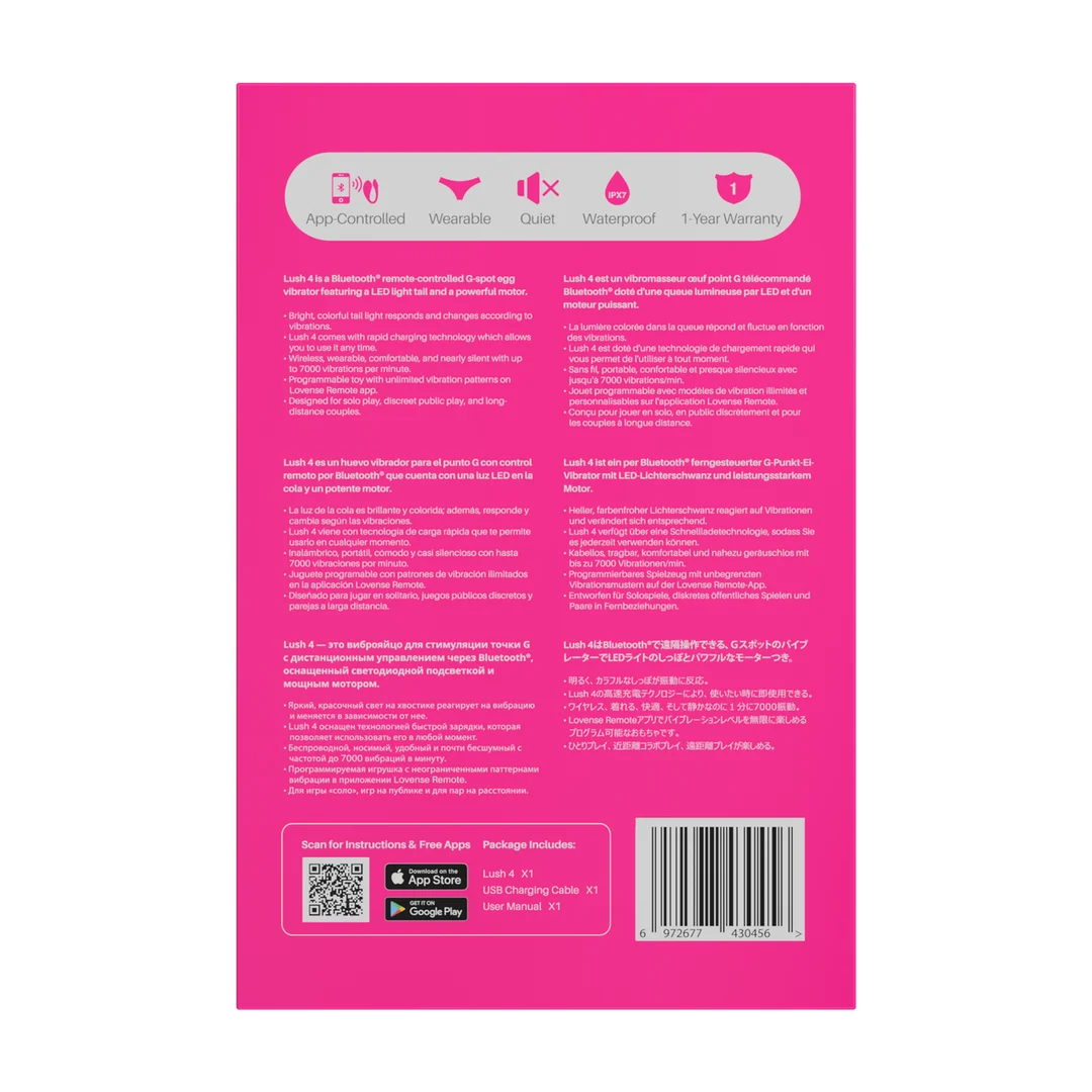 Huevo vibrador Lovense rosa con control por app y estimulación del punto G - Imagen 2