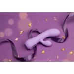 Vibrador tipo conejo de silicona recargable Aura - Imagen 3