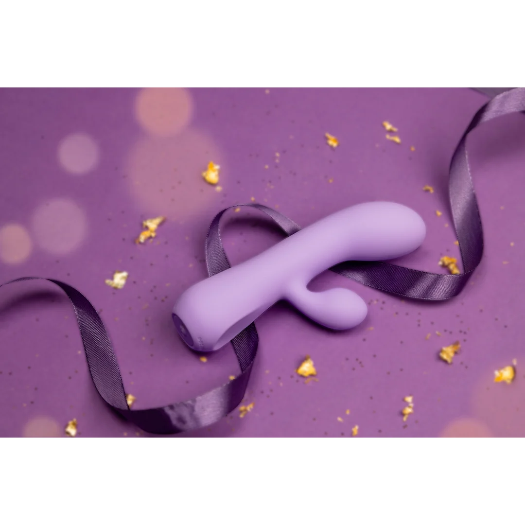 Vibrador tipo conejo de silicona recargable Aura - Imagen 3