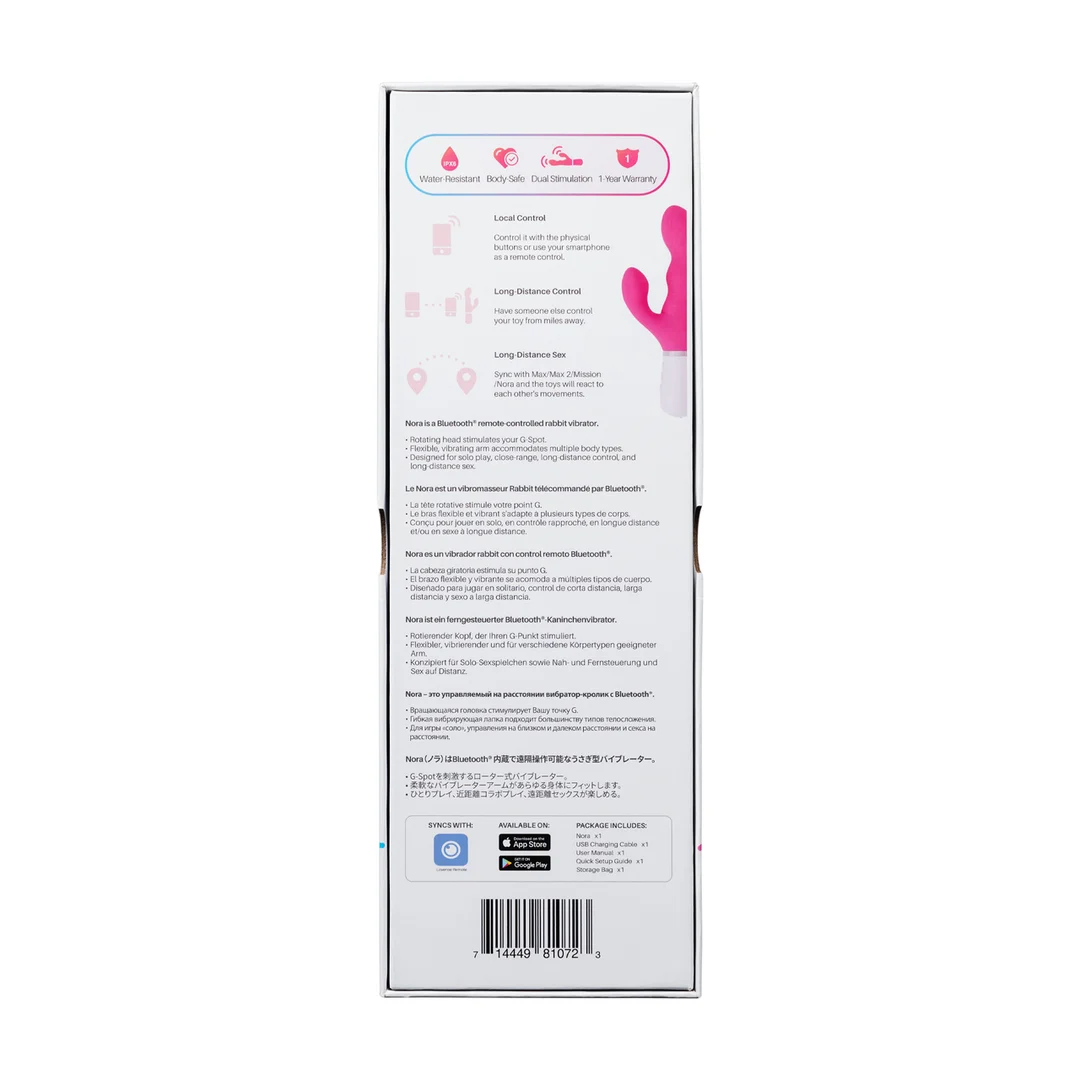 Vibrador tipo rabbit – control remoto por Bluetooth – rosa Lovense Lovense - Imagen 2