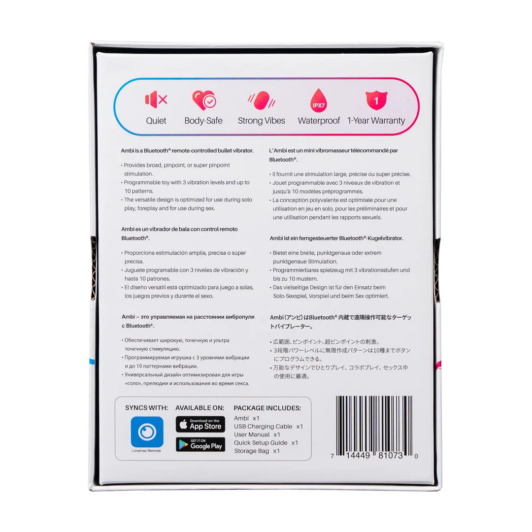 Vibrador tipo bullet con control mediante app y amplia superficie de contacto curvada · Lovense rosa - Imagen 2