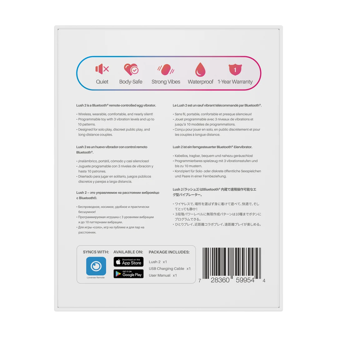 huevo vibrador, portátil y con control desde la app, Lovense rosa Lovense - Imagen 2