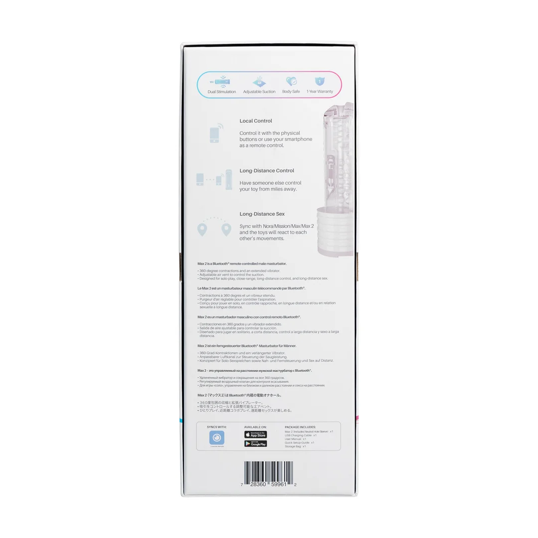 Masturbador automático con control Bluetooth – Blanco - Imagen 2