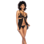 Babydoll de encaje con falda extraíble para realzar tus curvas – LIN - Imagen 5