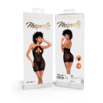 Babydoll sensual con rayas verticales y encaje para una silueta refinada - LIN - Imagen 10