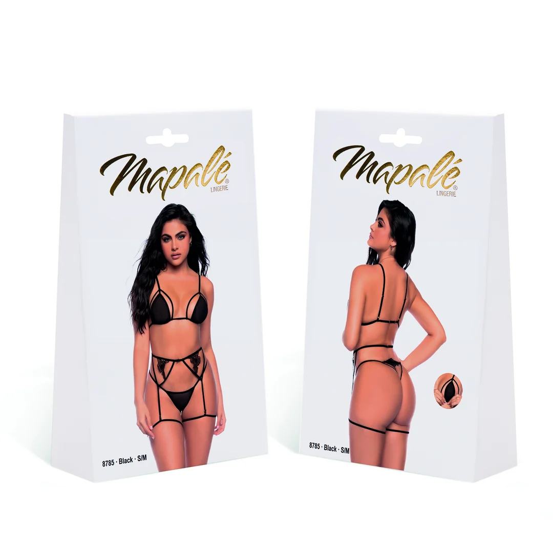 8785BLKSM-2 Conjunto negro de tres piezas Mapalé - Imagen 1