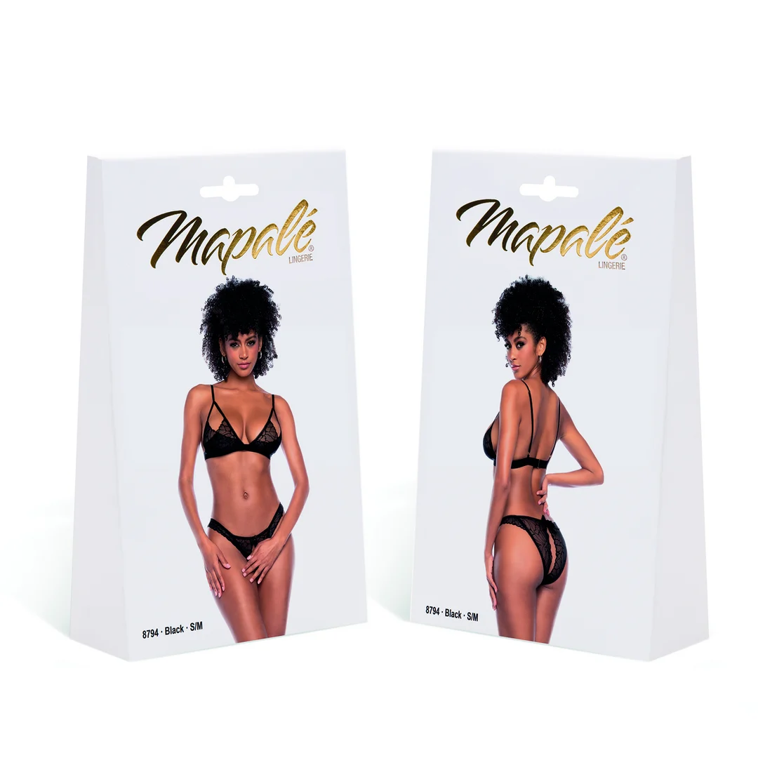 Conjunto de dos piezas Mapalé con encaje floral - Imagen 1