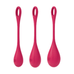 Set de bolas de Kegel con textura suave – Yoni Power 1 - Kegel Ball Set - Rojo - Imagen 5