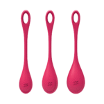 Set de bolas de Kegel con textura suave – Yoni Power 1 - Kegel Ball Set - Rojo - Imagen 2