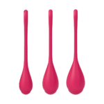 Set de bolas de Kegel con textura suave – Yoni Power 1 - Kegel Ball Set - Rojo - Imagen 3