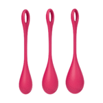 Set de bolas de Kegel con textura suave – Yoni Power 1 - Kegel Ball Set - Rojo - Imagen 4