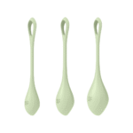 Juguete para entrenar el suelo pélvico con una forma suave, Yoni Power 2, set de bolas de Kegel, verde claro - Imagen 5
